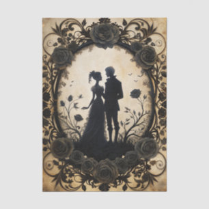 Papel De Seda Decoupage Romántico Gótico