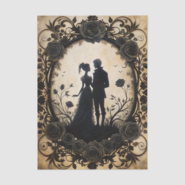Papel De Seda Decoupage Romántico Gótico (Anverso)