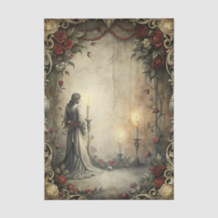 Papel De Seda Decoupage Romántico Gótico
