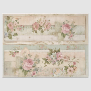 Papel de seda decoupage rosa vintage rústico
