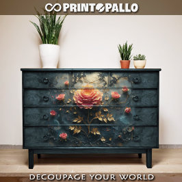 Papel De Seda Decoupage - Rosas Oníricas -