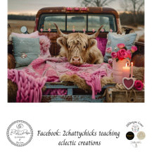 Decoupage Rusti Pink Truck Highland Valentine