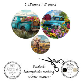 Papel De Seda Decoupage Rustic Charm 12" 8" rounds 