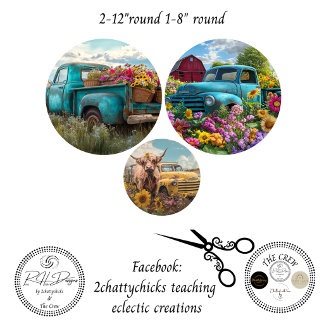 Papel De Seda Decoupage Rustic Charm 12" 8" rounds 