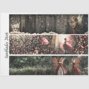 Papel De Seda Decoupage Señales de Hadas de San Valentín y Serru