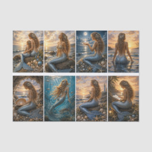 Papel De Seda Decoupage - Set de Sirenas
