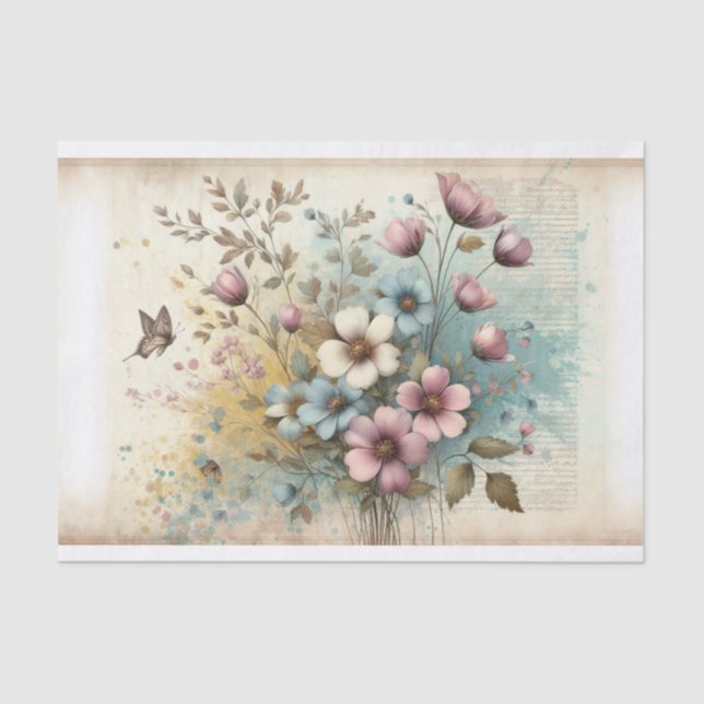 Papel De Seda Decoupage Shabby Chic (Anverso)