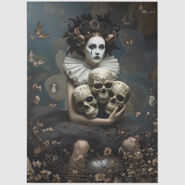 Papel De Seda Decoupage Silent Gothic Romance  (Anverso)