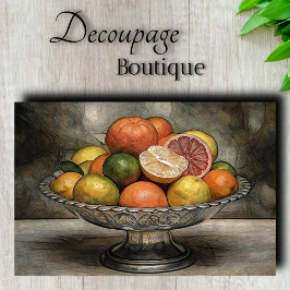 Papel De Seda Decoupage Sinfonía de Cítricos