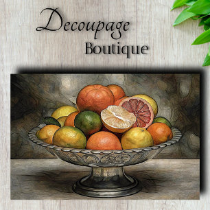 Papel De Seda Decoupage Sinfonía de Cítricos