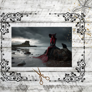 Papel De Seda Decoupage Sirena Irlandesa Caer Elegancia Gótica