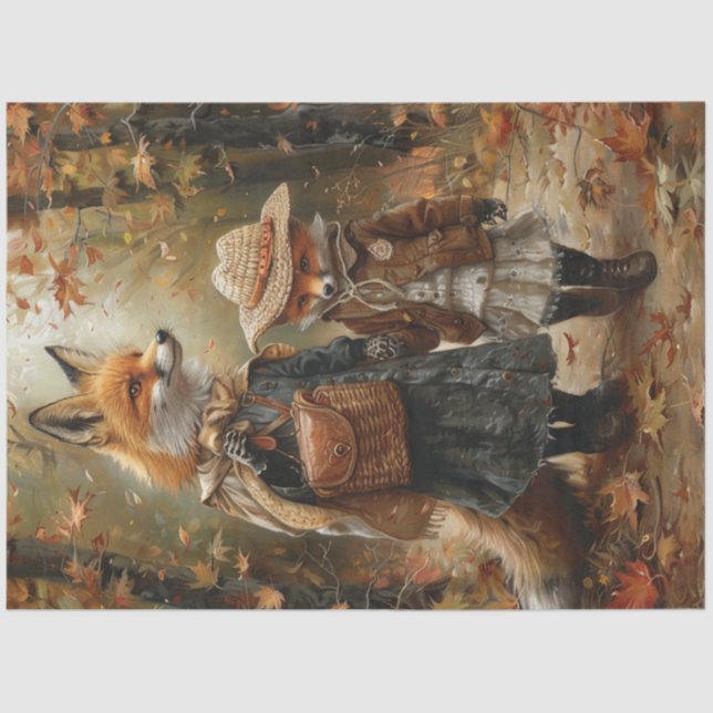 Papel De Seda Decoupage Sra. Fox Bridges and Daughter Lily Lily  (Anverso)
