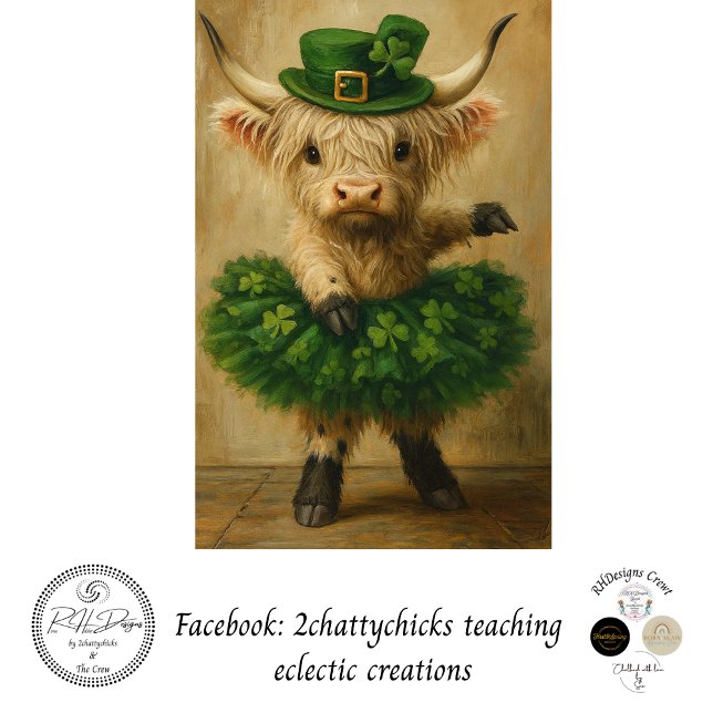 Papel De Seda Decoupage St. Patrick's Highland Tutu Charm  (Subido por el creador)