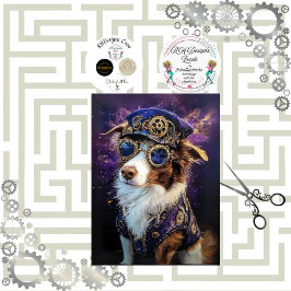 Papel De Seda Decoupage Steampunk Australian Cattle Dog Rama
