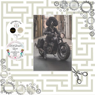 Papel De Seda Decoupage Steampunk Black Standard Poodle Max