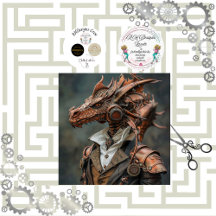 Decoupage Steampunk Dragon Head Victorian