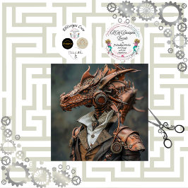 Papel De Seda Decoupage Steampunk Dragon Head Victorian