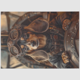 Papel De Seda Decoupage Steampunk Flying Dachshund