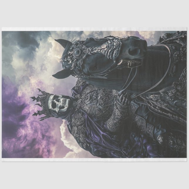 Papel De Seda Decoupage Steampunk Gothic Skeleton (Anverso)