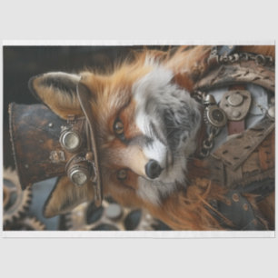 Papel De Seda Decoupage Steampunk Long Haired Fox