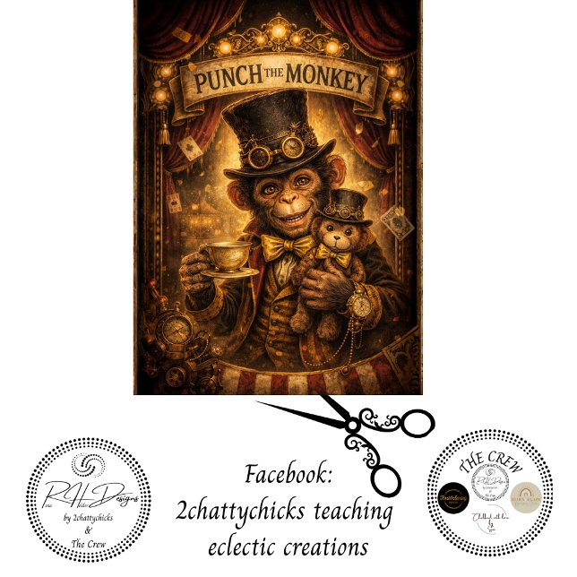 Papel De Seda Decoupage Steampunk Punch el Mono  (Subido por el creador)