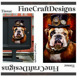 Papel De Seda Decoupage Steampunk Regal Bulldog Británico Izquie