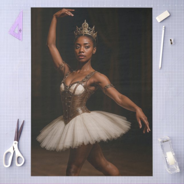 Papel De Seda Decoupage Steampunk Royal Ballerina Elegant (Artesanía)