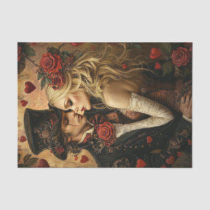 Papel De Seda Decoupage Steampunk Valentine Romantic Couple