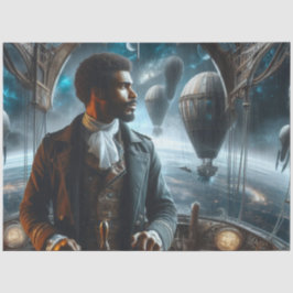 Papel De Seda Decoupage Steampunk Victorian Space Air Captain
