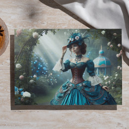 Papel De Seda Decoupage Steampunk Vintage Victoriano Jardín Seño