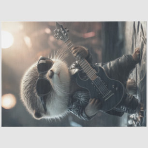 Papel De Seda Decoupage Stylish Guitar Toca Otter