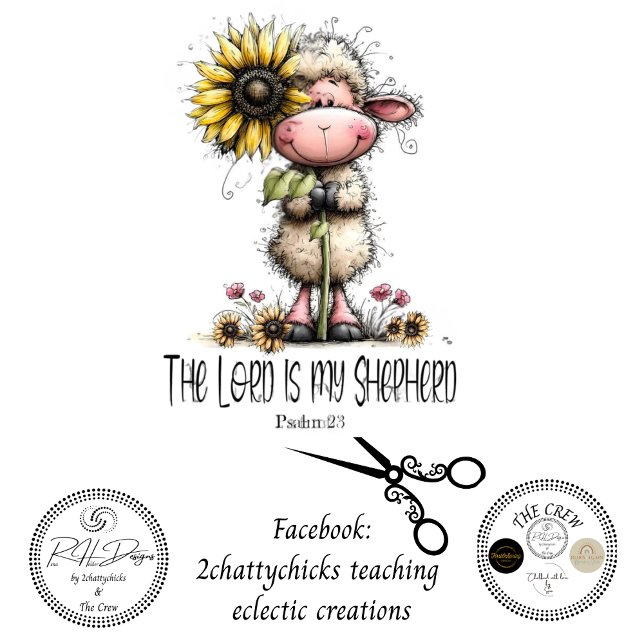 Papel De Seda Decoupage Sunflower Sheep Lord is my Shepard (Subido por el creador)
