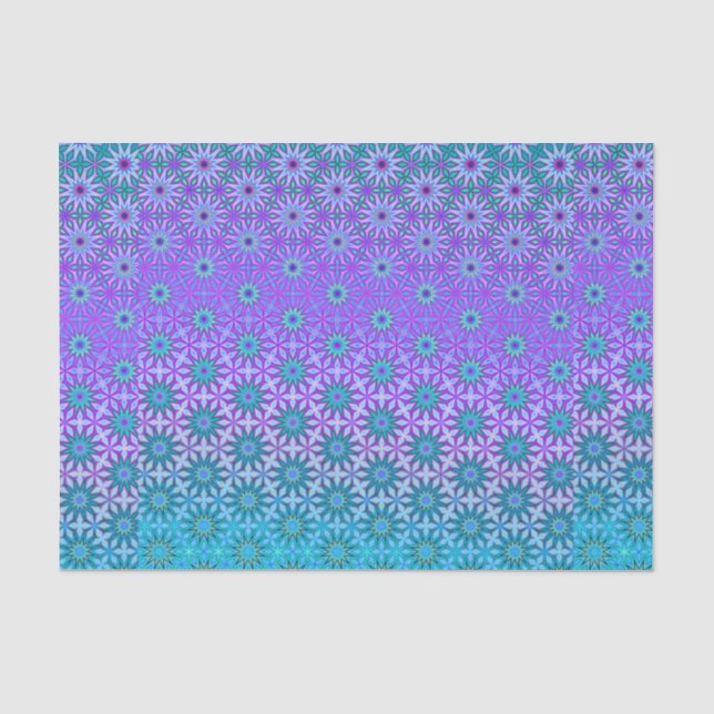 Papel De Seda Decoupage Teal y Púrpura Irisado (Anverso)