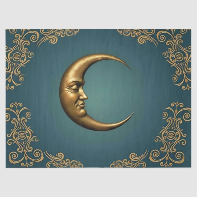 Papel De Seda Decoupage Tissue Moon (Anverso)