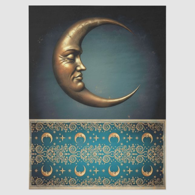 Papel De Seda Decoupage Tissue Moon (Anverso)
