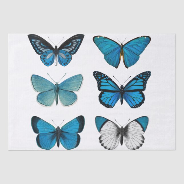 PAPEL DE SEDA DECOUPAGE TISSUE PAPER: MARIPOSAS (Anverso)