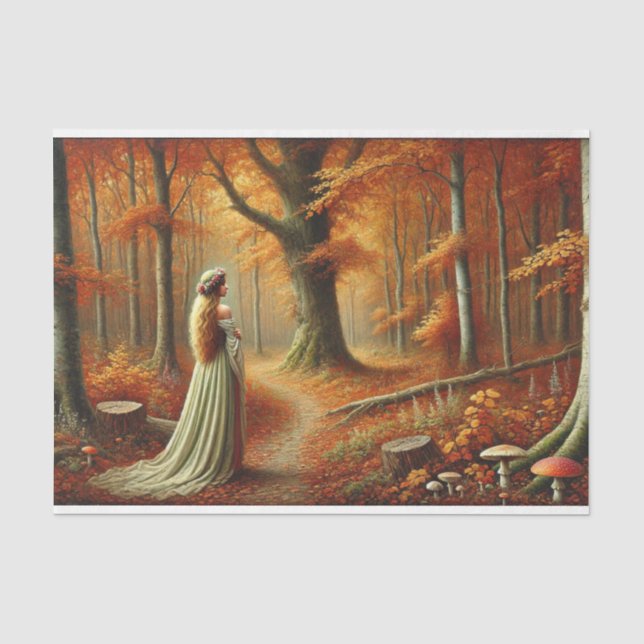 Papel De Seda decoupage tissue paper mer hersftkleuren (Anverso)