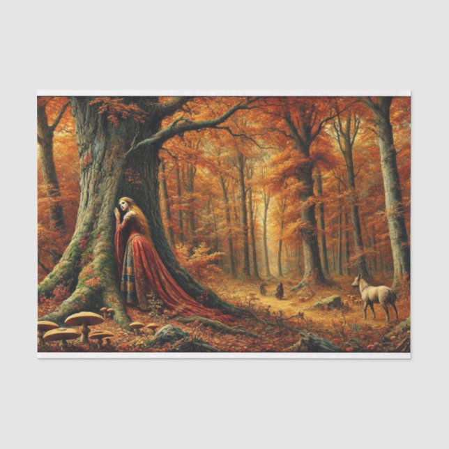 Papel De Seda decoupage tissue paper mer hersftkleuren (Anverso)