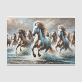 Papel De Seda  decoupage tissue paper met wilde paarden