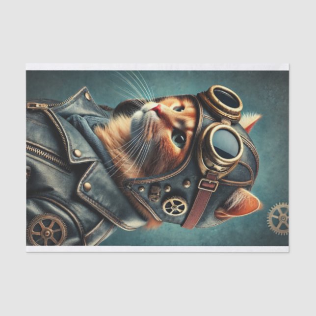 Papel De Seda decoupage tissue paper , steampunk (Anverso)