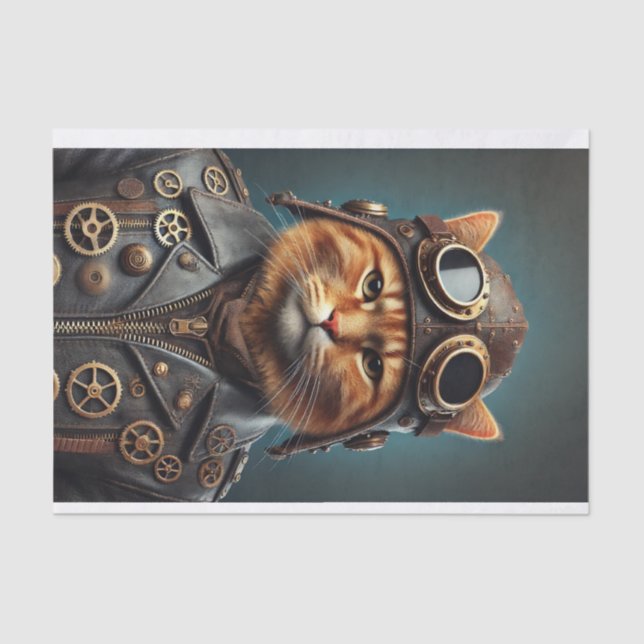 Papel De Seda decoupage tissue paper , steampunk (Anverso)