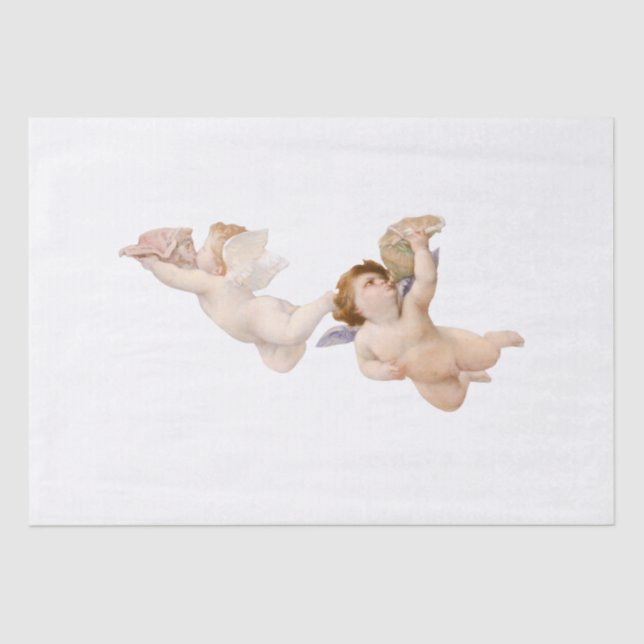 PAPEL DE SEDA DECOUPAGE TISSUE PAPER: VINTAGE CHERUBS (Anverso)
