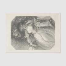 Decoupage Titania Shakespeare en blanco y negro