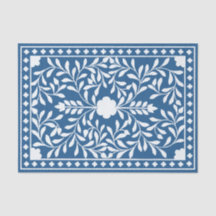 Decoupage Tradicional Azul Claro con Incisión de H