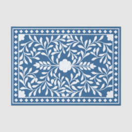 Papel De Seda Decoupage Tradicional Azul Claro con Incisión de H