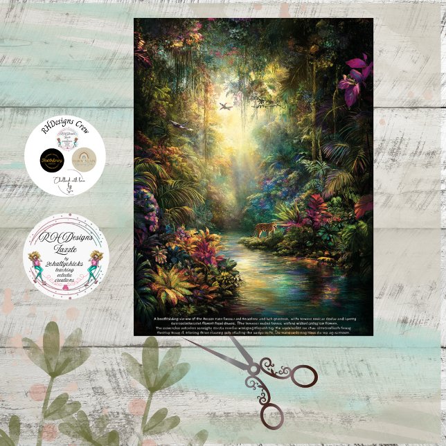 Papel De Seda Decoupage Tropical Hawaii Rainforest Jungle  (Subido por el creador)