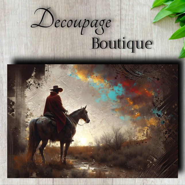 Papel De Seda Decoupage Vagabundo del Desierto (Desert Drifter Decoupage Tissue Paper)