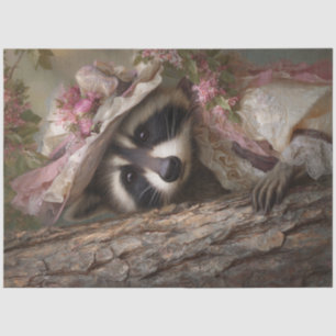 Papel De Seda Decoupage Victorian Vestido Fox Behind Tree