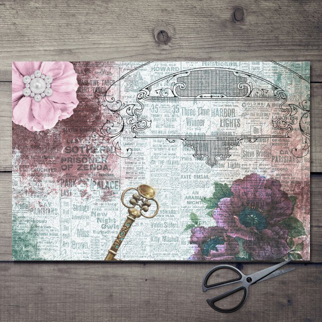 Papel De Seda Decoupage victoriana floral (Subido por el creador)