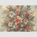 Papel De Seda Decoupage vintage Christmas Florals<br><div class="desc">Vintage Christmas Florals Decoupage Tissue Paper para sus proyectos de envoltura de regalos y desconexión. Gracias por visitar y comprar en mi tienda. Todas mis artes de amor,  fluido,  digital,  punteado y gráfico</div>
